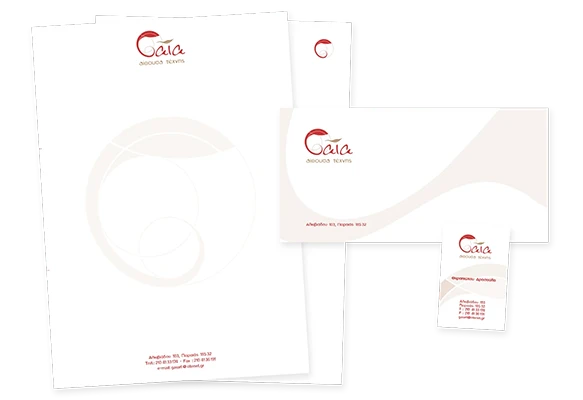 Art gallery "Gaia" stationery design