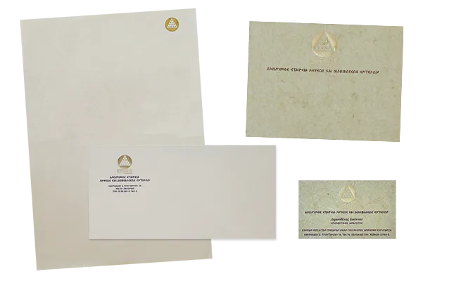 Tetraktys' stock management corporate stationery.